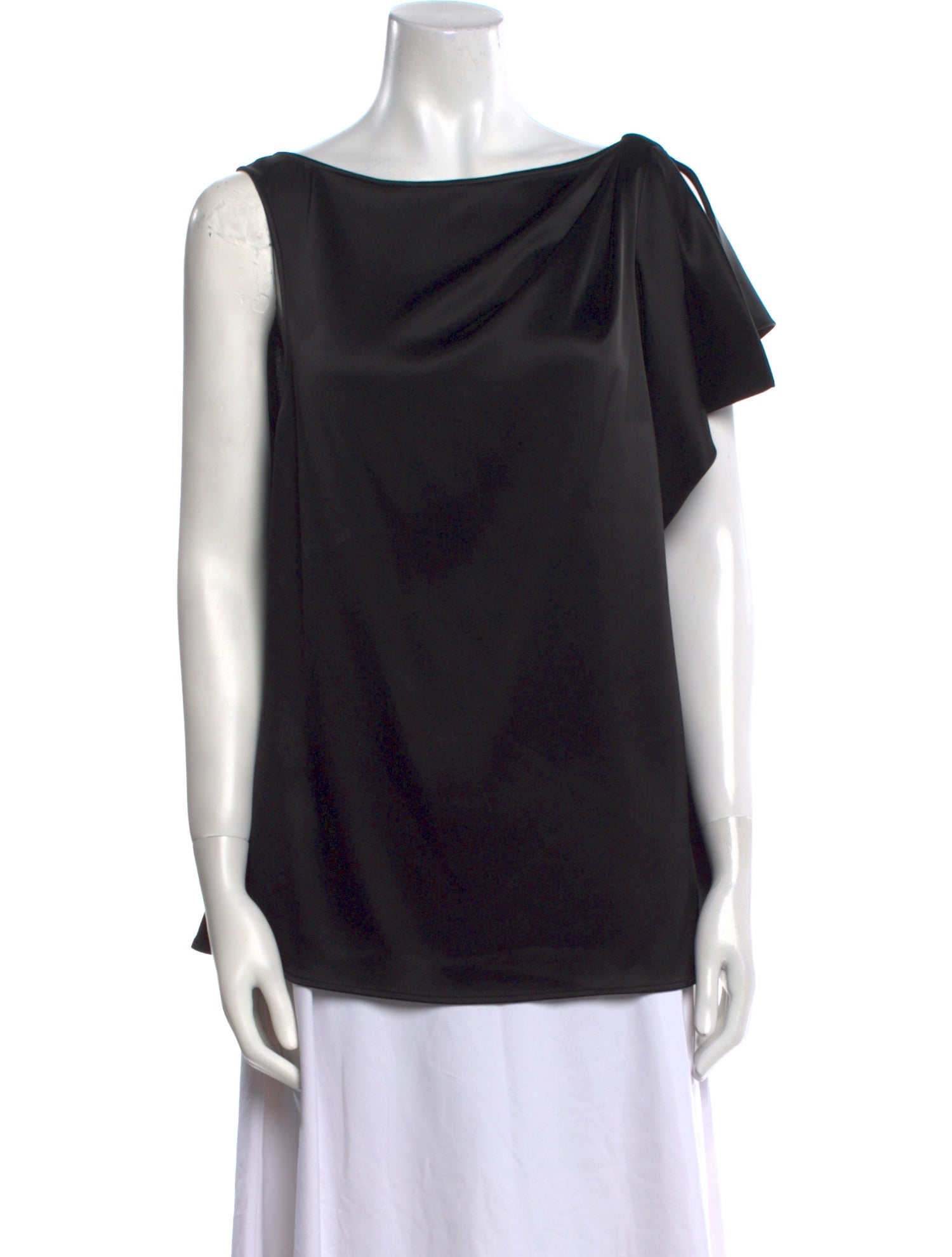 St. John Cowl Neck Short Sleeve Top