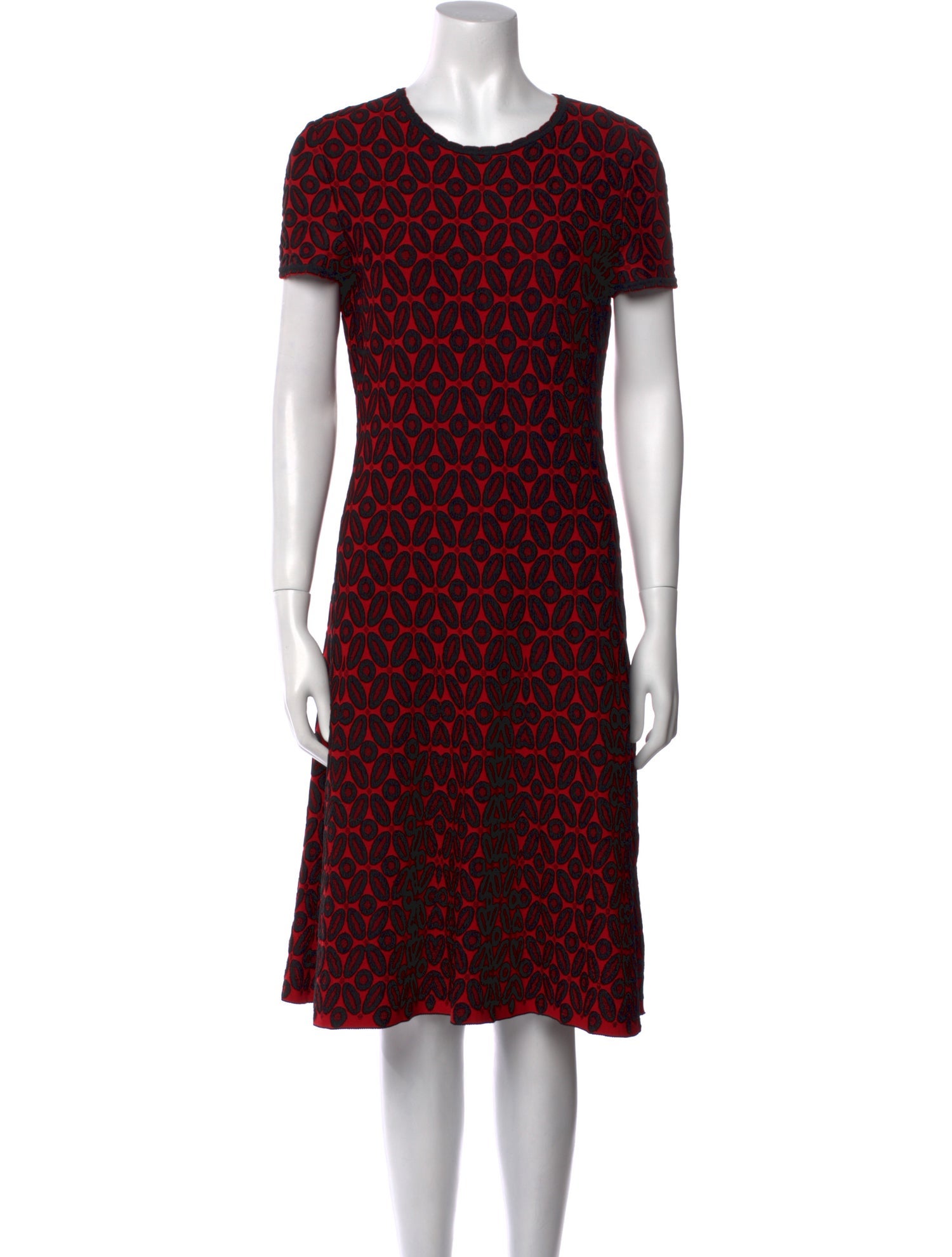 St. John Printed Knee-Length Dress