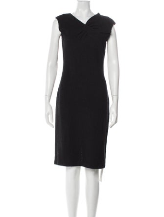 St. John V-Neck Knee-Length Dress