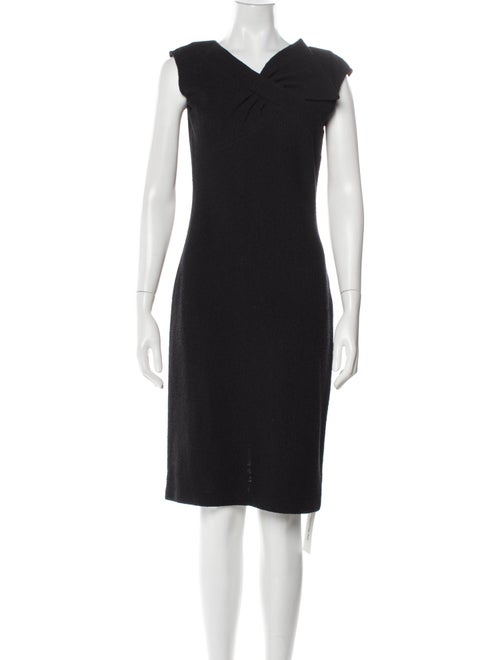 St. John V-Neck Knee-Length Dress