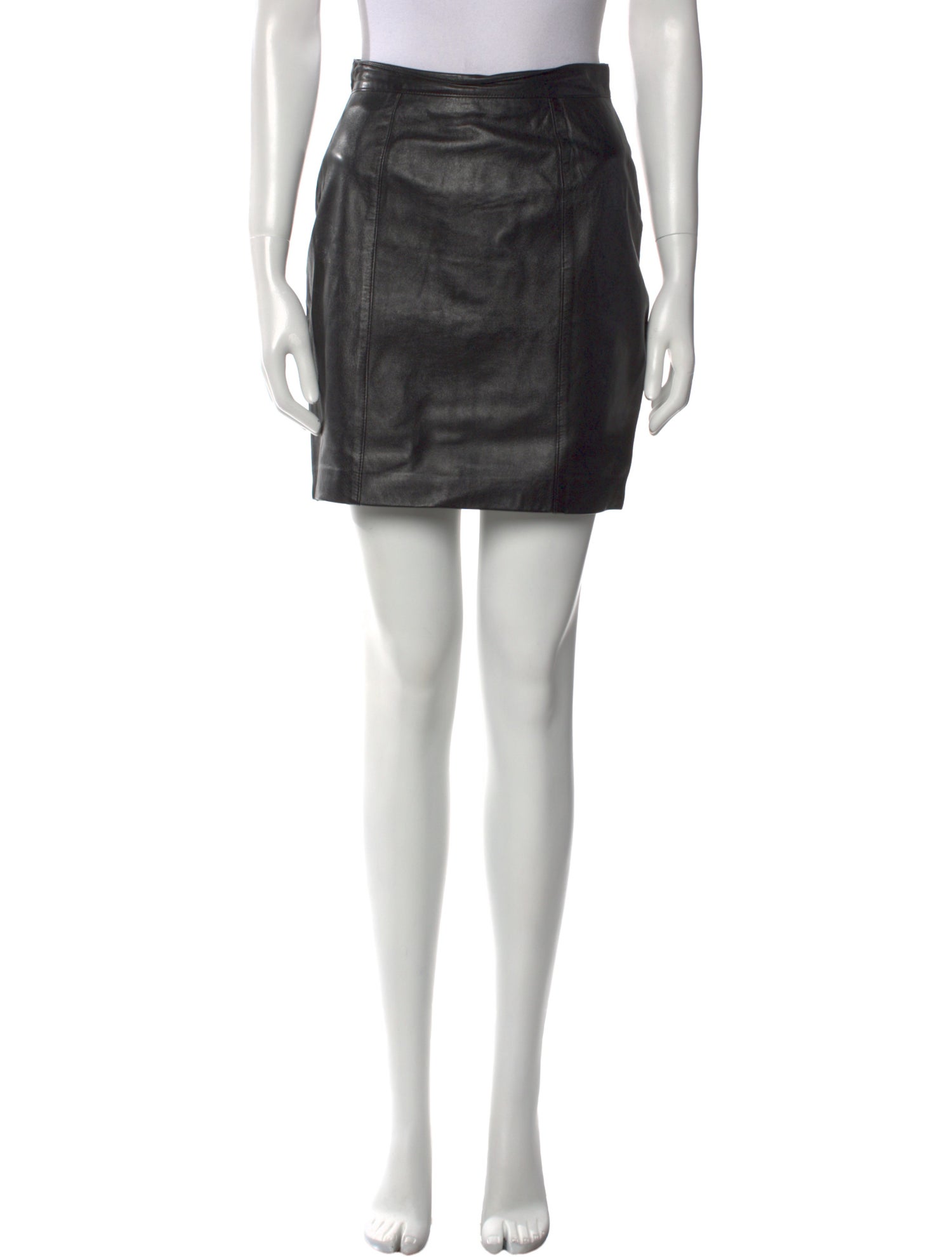 St. John Leather Mini Skirt