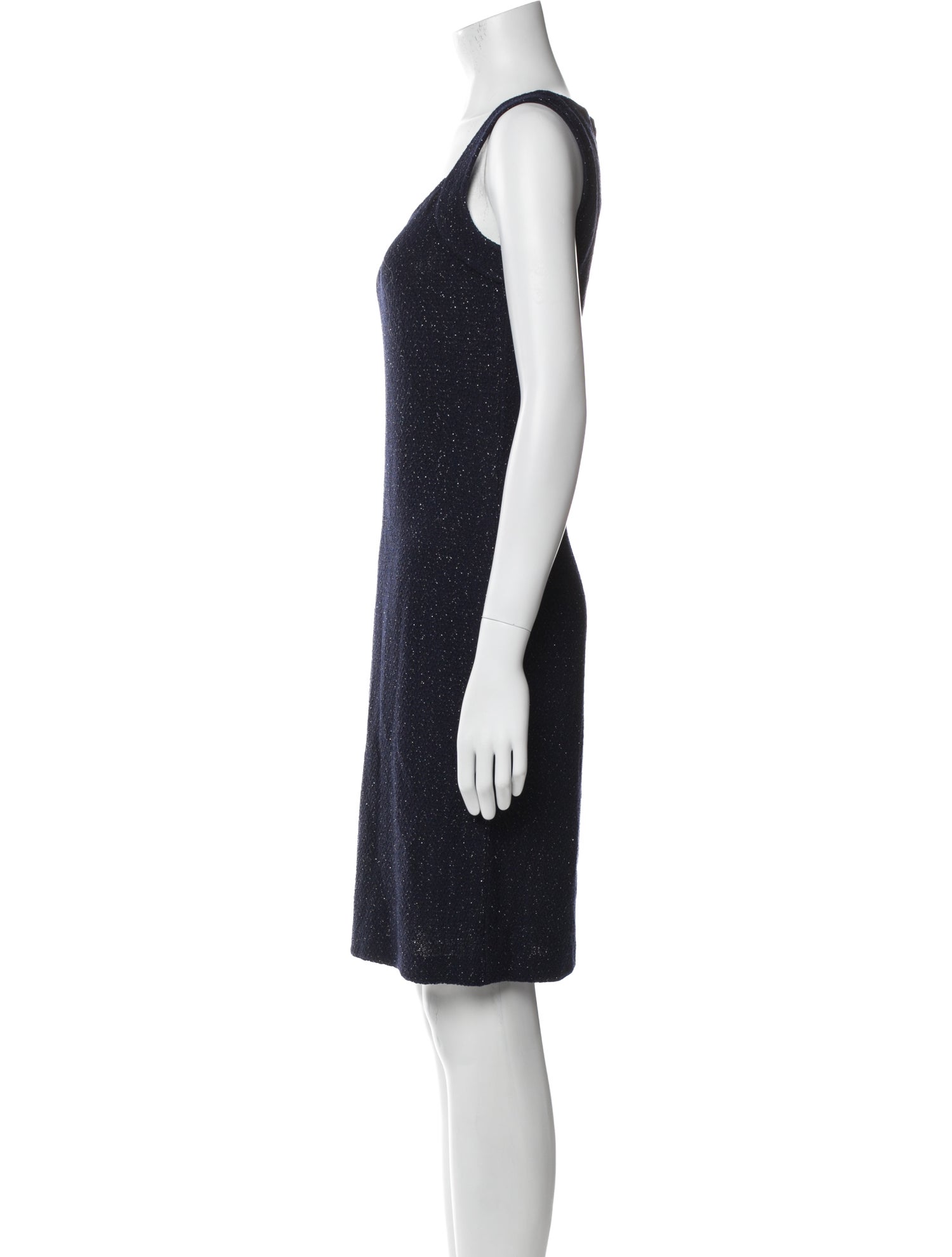 St. John Scoop Neck Knee-Length Dress