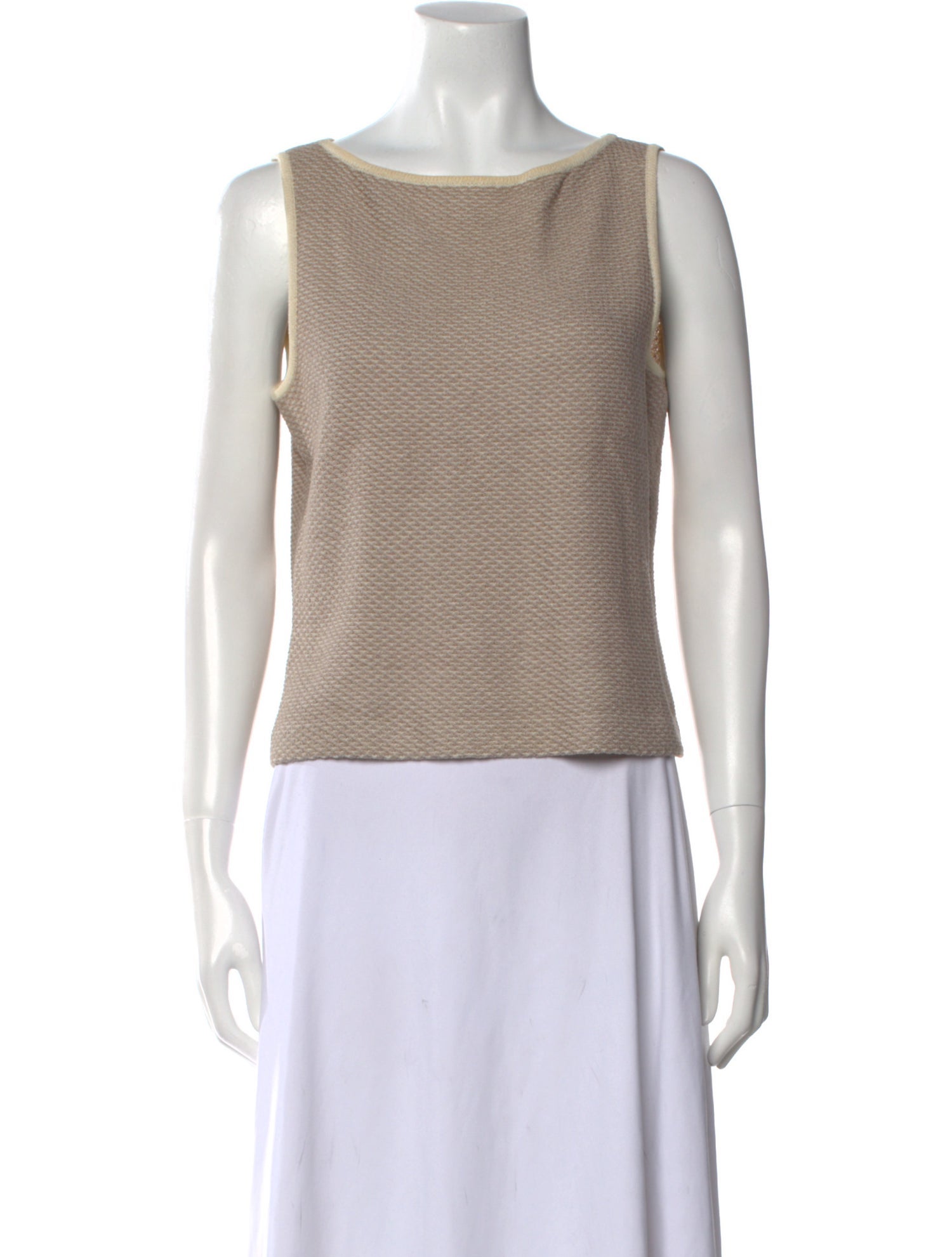 St. John Scoop Neck Sleeveless Top