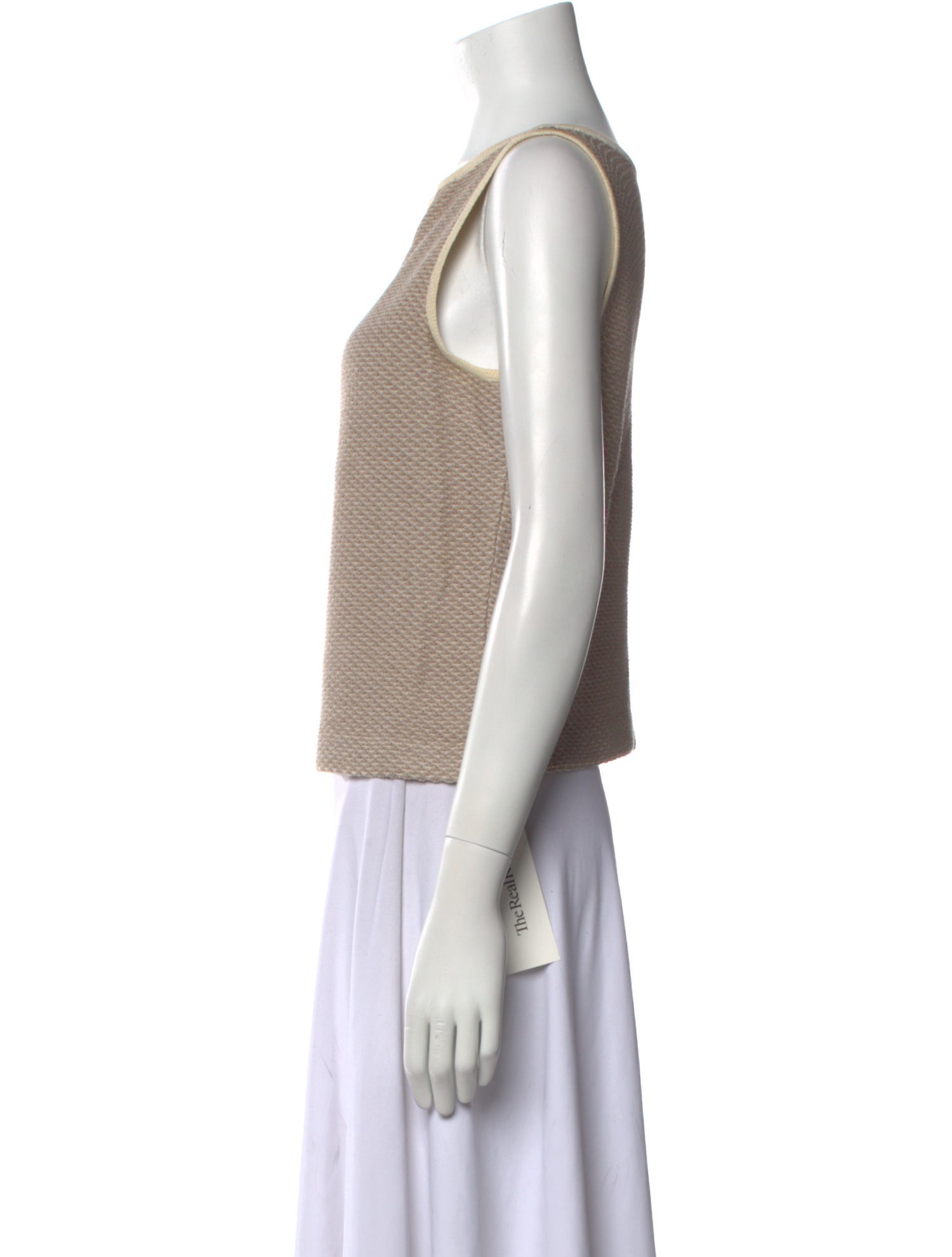 St. John Scoop Neck Sleeveless Top