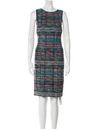 St. John Printed Knee-Length Dress