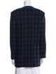 St. John Wool Plaid Print Blazer