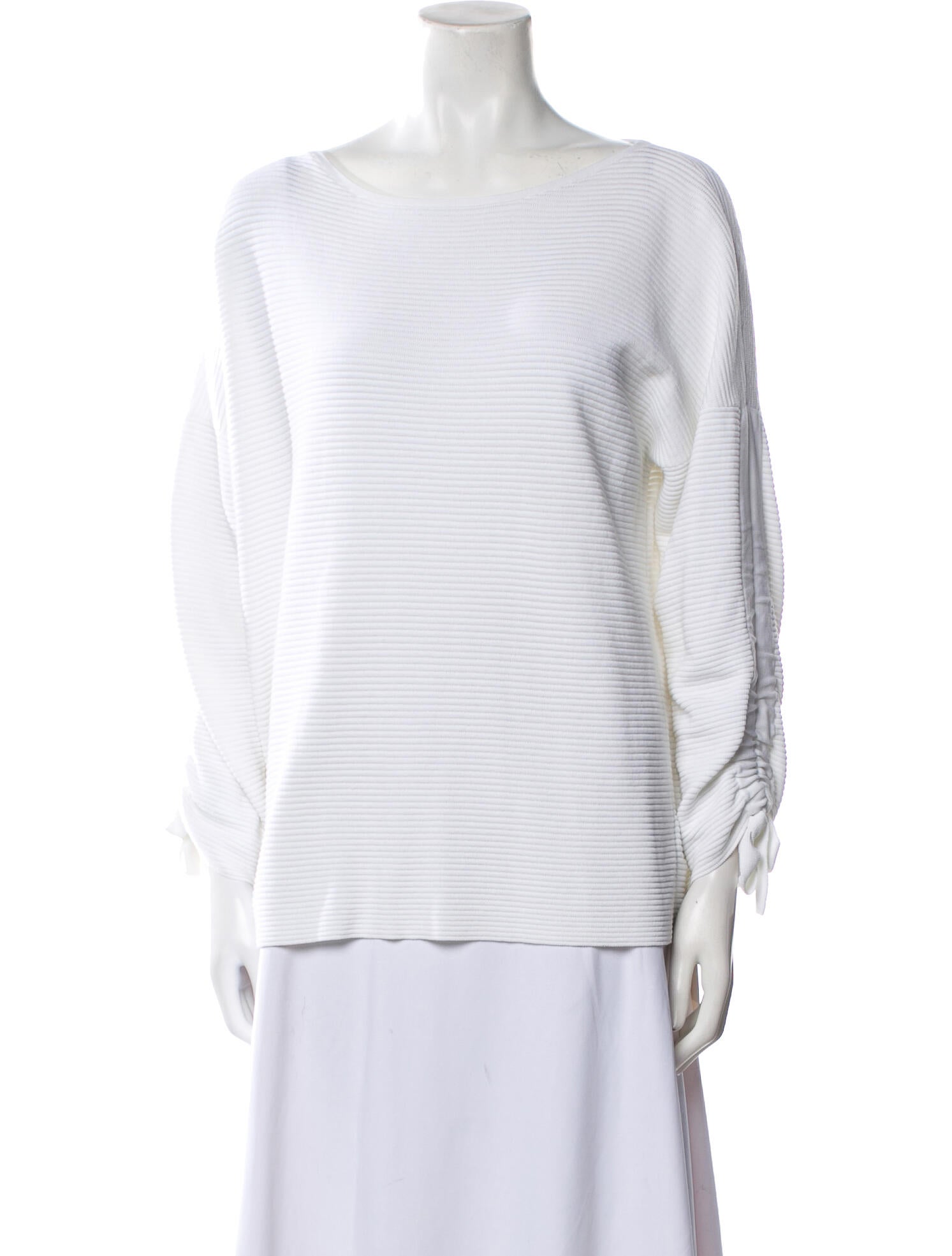 St. John Bateau Neckline Long Sleeve Top