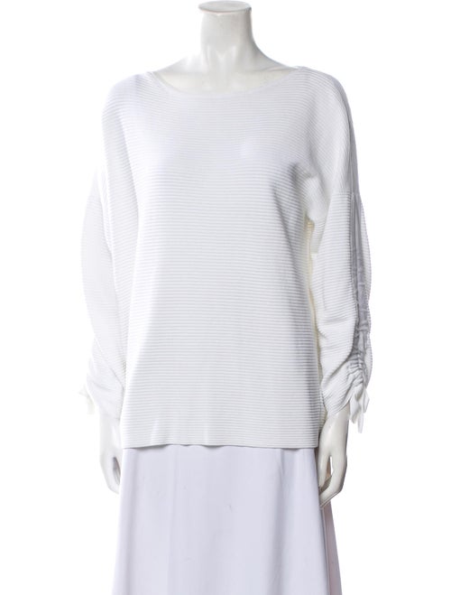 St. John Bateau Neckline Long Sleeve Top