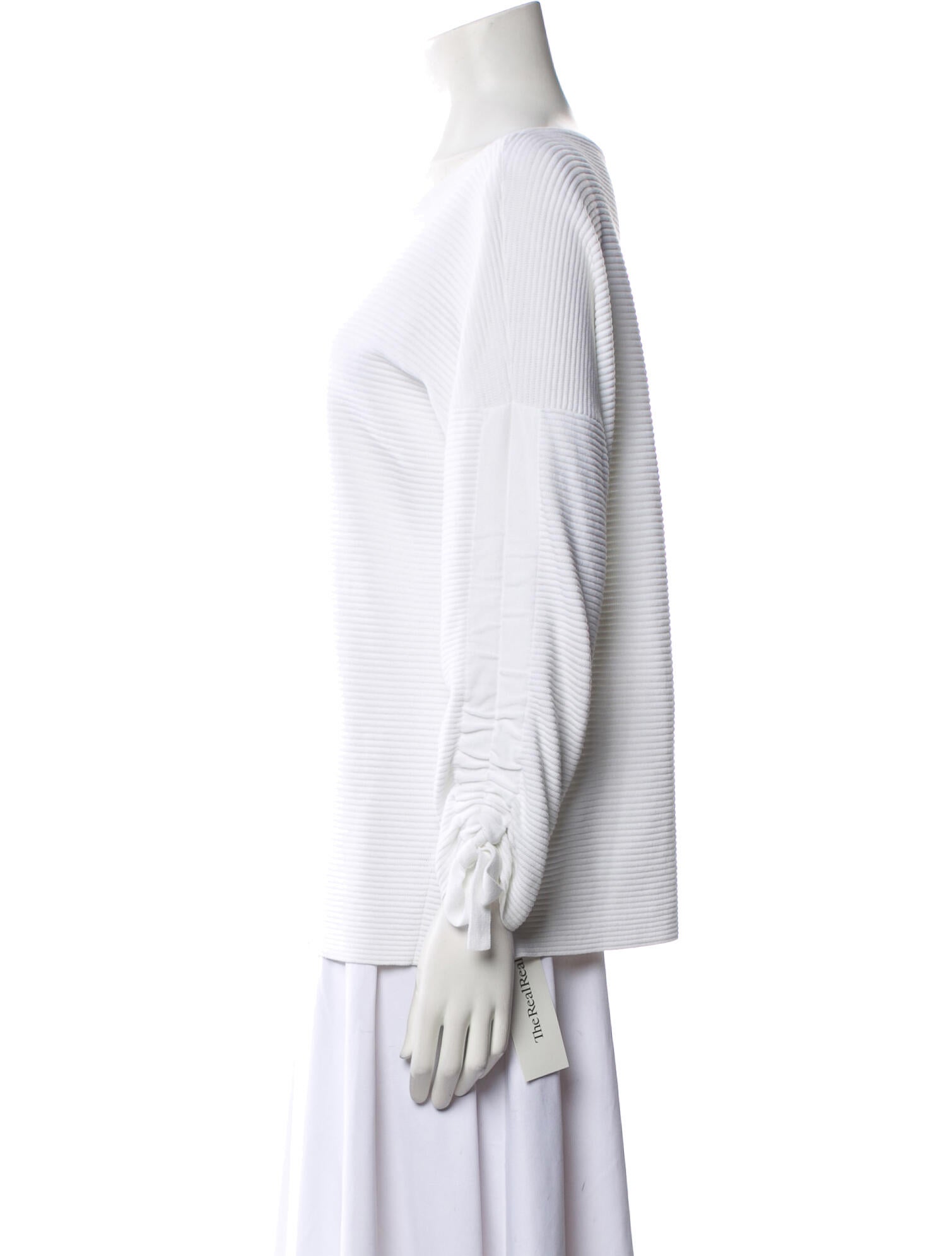 St. John Bateau Neckline Long Sleeve Top