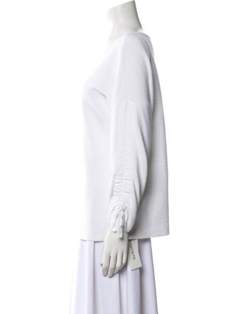 St. John Bateau Neckline Long Sleeve Top