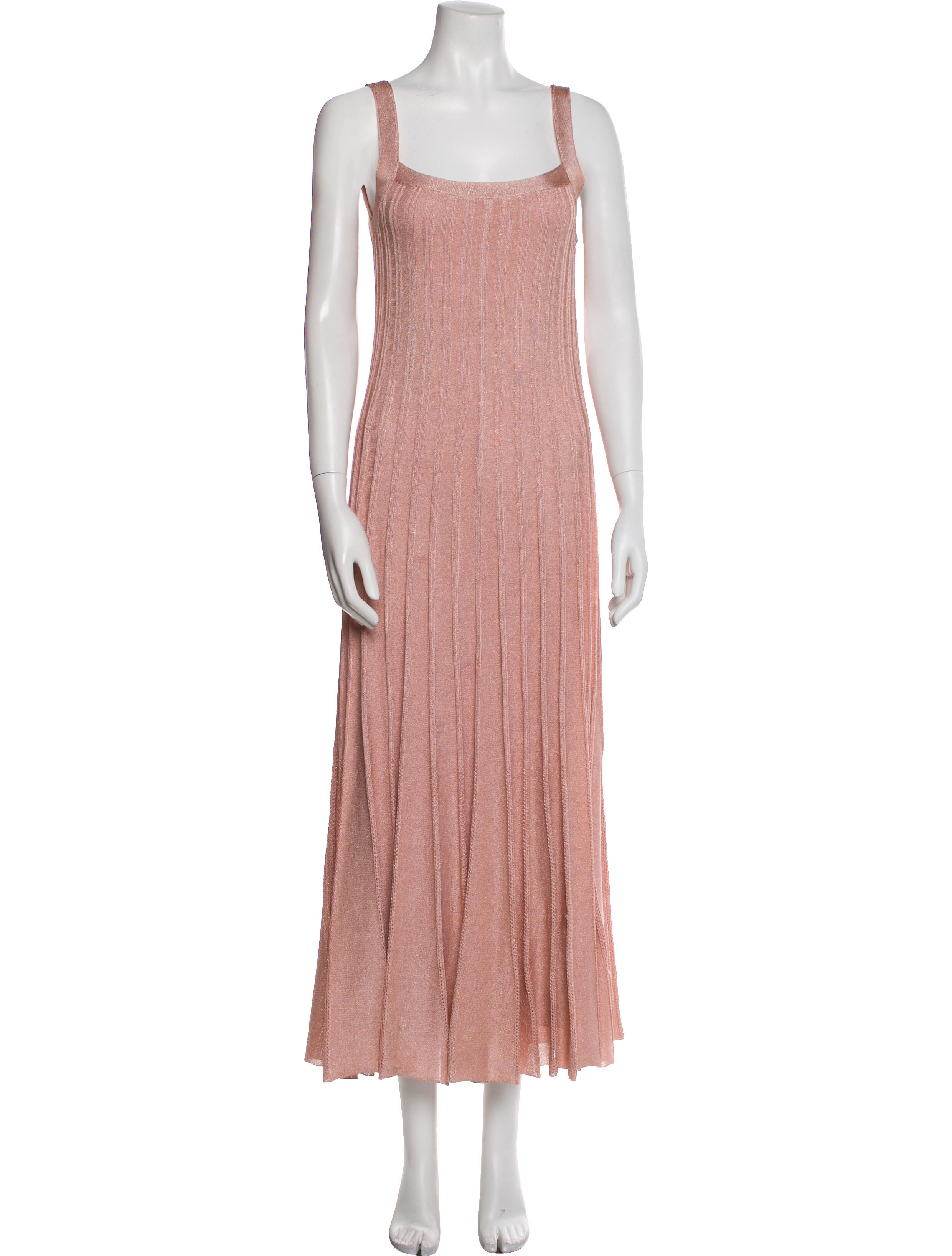 St. John Square Neckline Long Dress