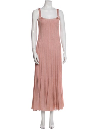 St. John Square Neckline Long Dress