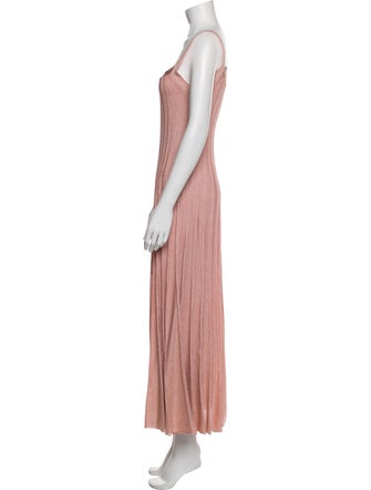 St. John Square Neckline Long Dress