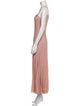 St. John Square Neckline Long Dress