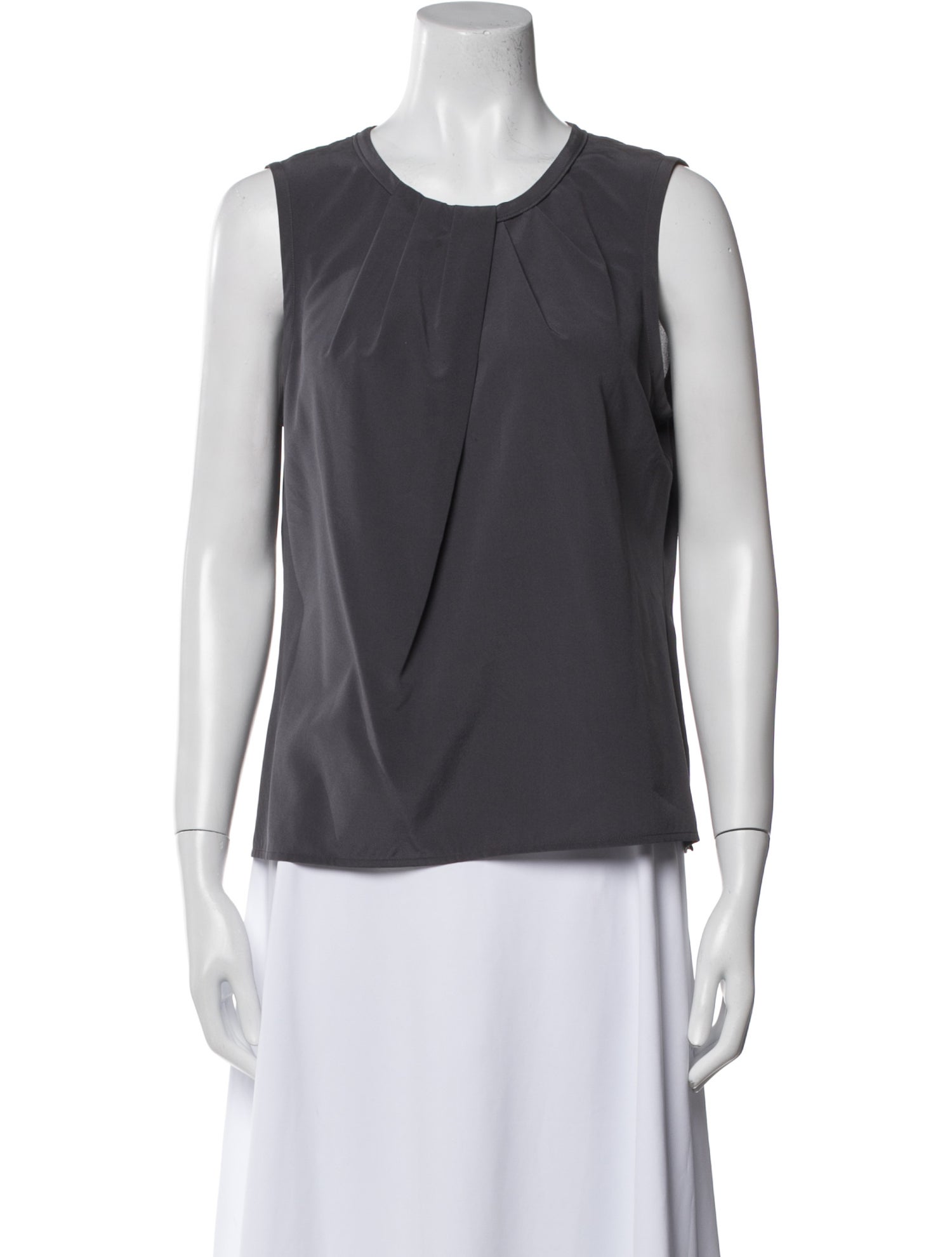 St. John Silk Crew Neck Blouse