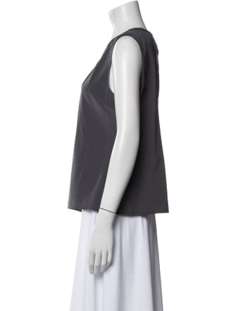 St. John Silk Crew Neck Blouse