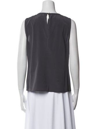 St. John Silk Crew Neck Blouse