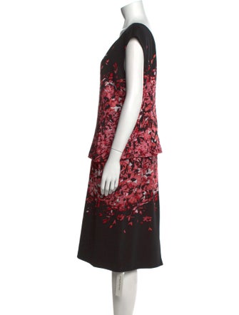 St. John Printed Knee-Length Dress