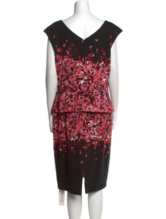 St. John Printed Knee-Length Dress