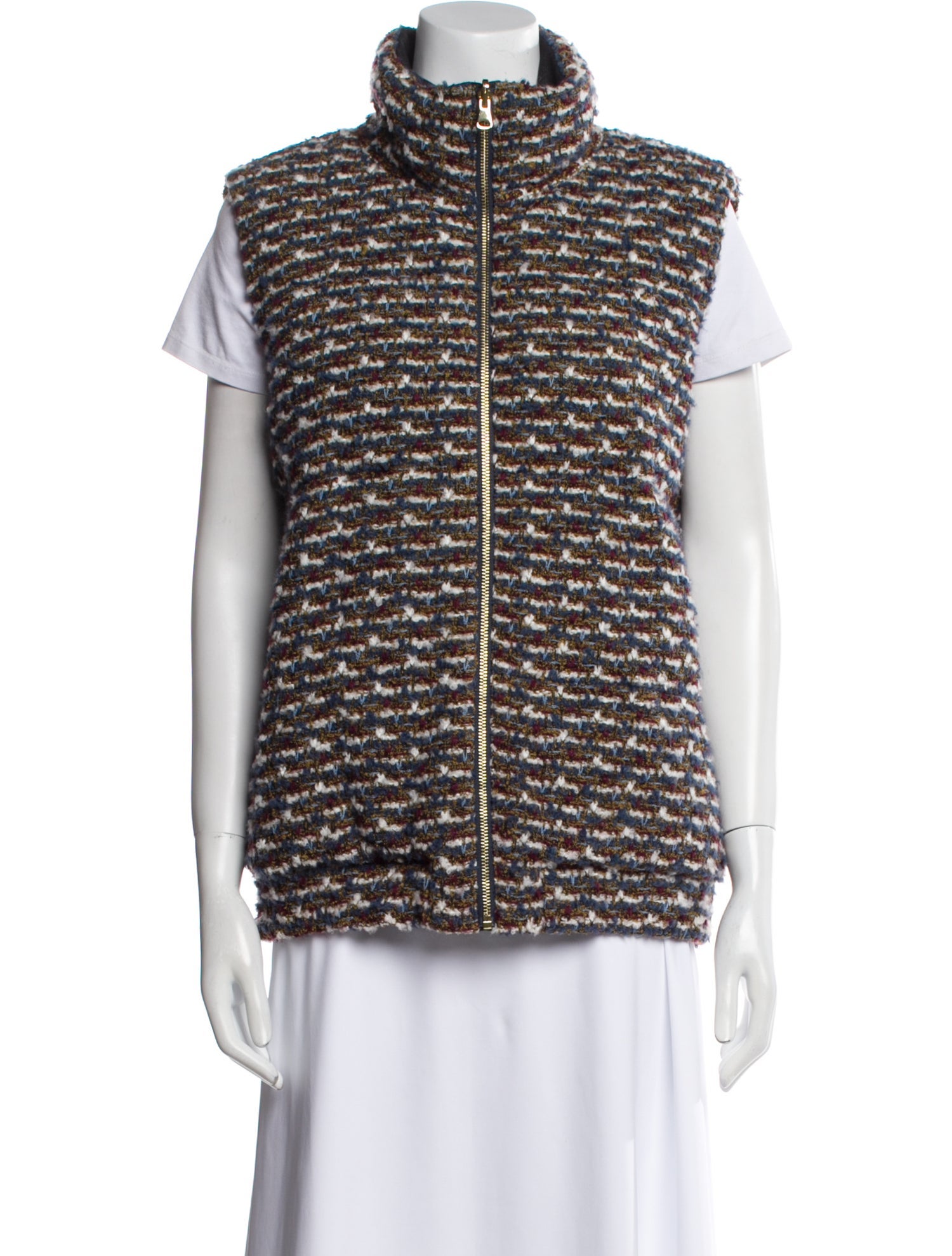 St. John Tweed Pattern Vest
