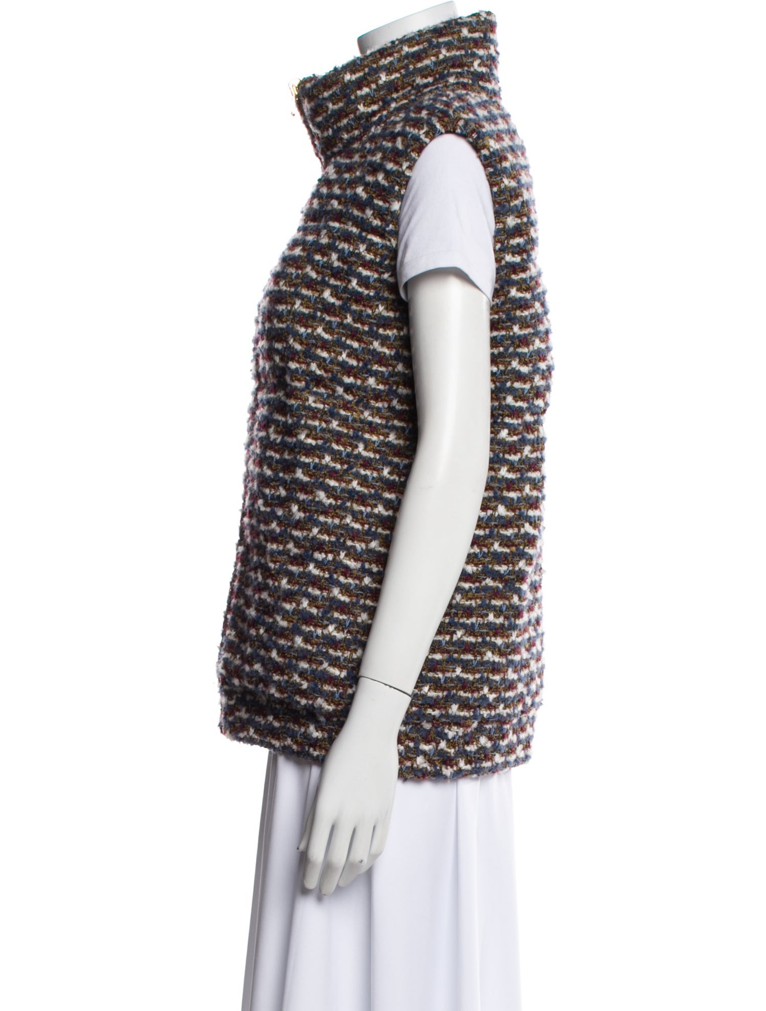 St. John Tweed Pattern Vest