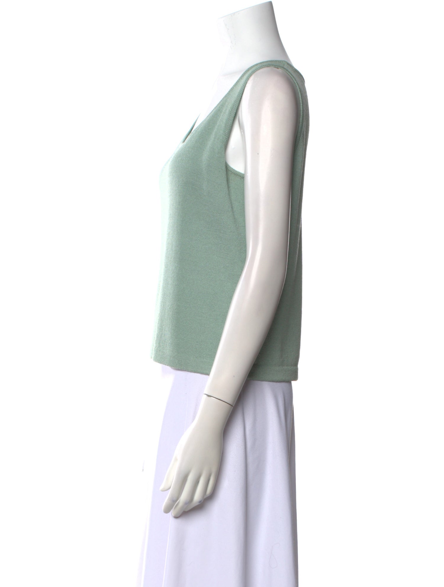 St. John Scoop Neck Sleeveless Top