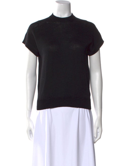 St. John Mock Neck Short Sleeve T-Shirt