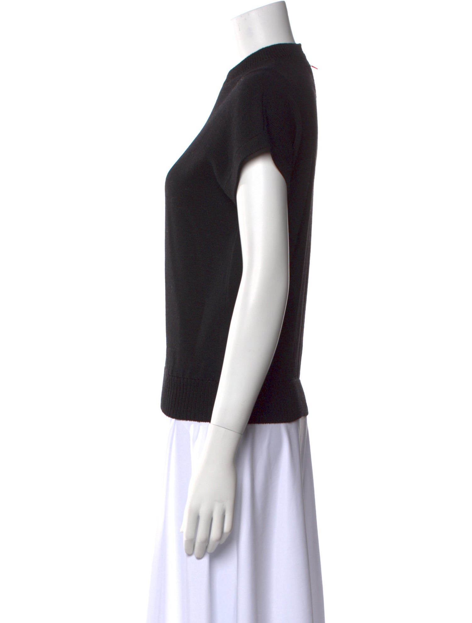 St. John Mock Neck Short Sleeve T-Shirt