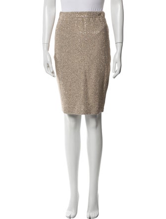 St. John Tweed Pattern Knee-Length Skirt