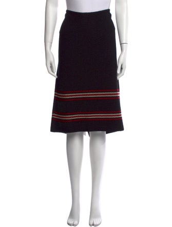St. John Striped Knee-Length Skirt