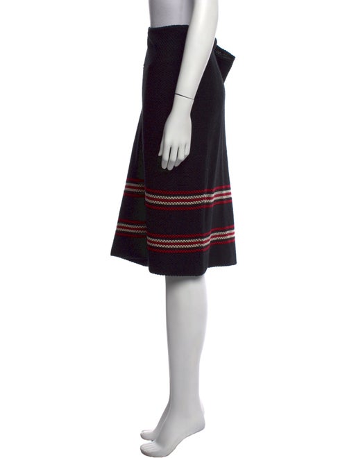 St. John Striped Knee-Length Skirt