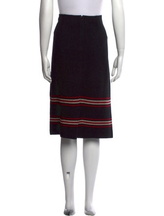 St. John Striped Knee-Length Skirt