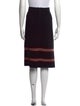 St. John Striped Knee-Length Skirt