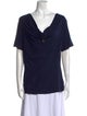St. John Cowl Neck Short Sleeve T-Shirt