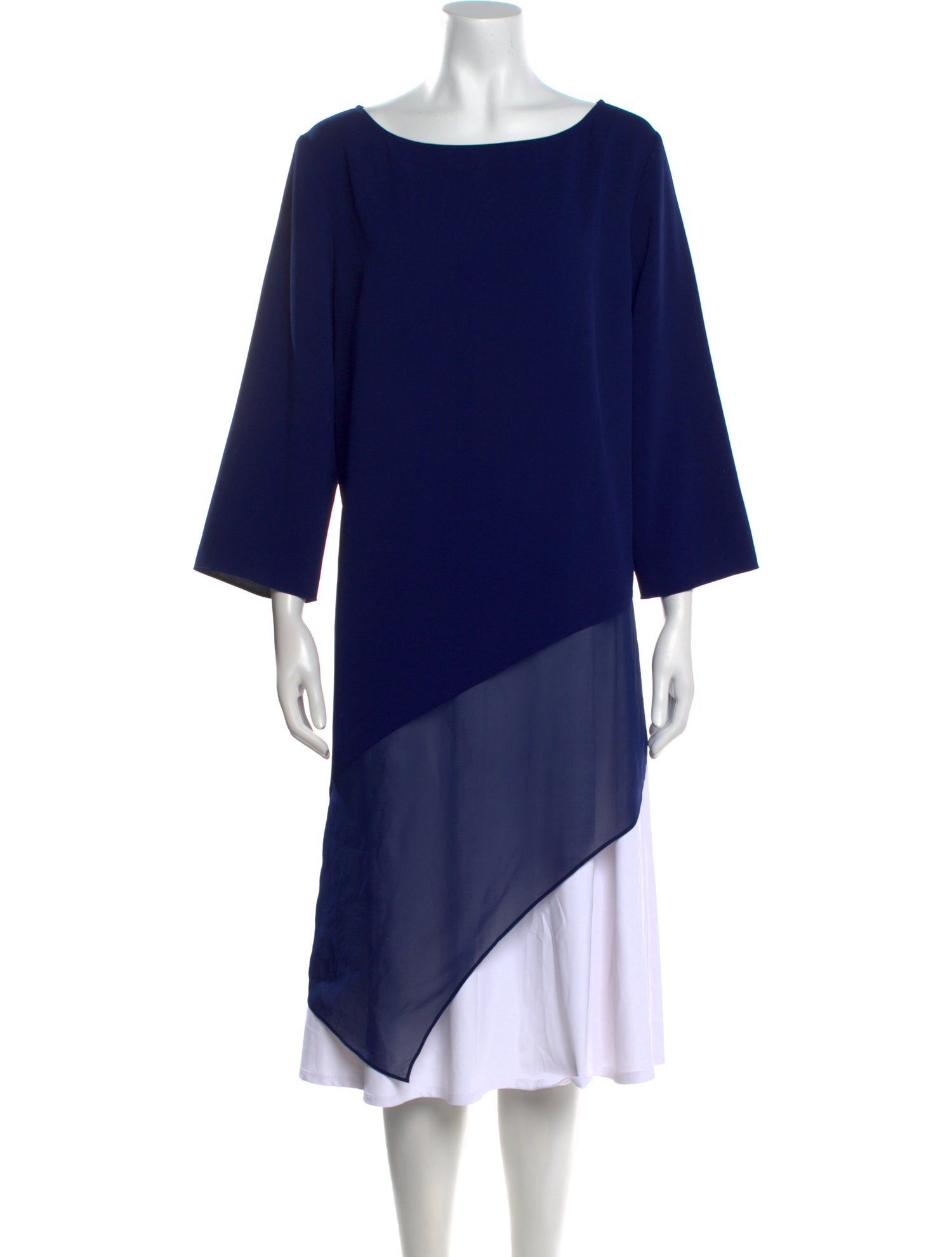St. John Bateau Neckline Three-Quarter Sleeve Tunic