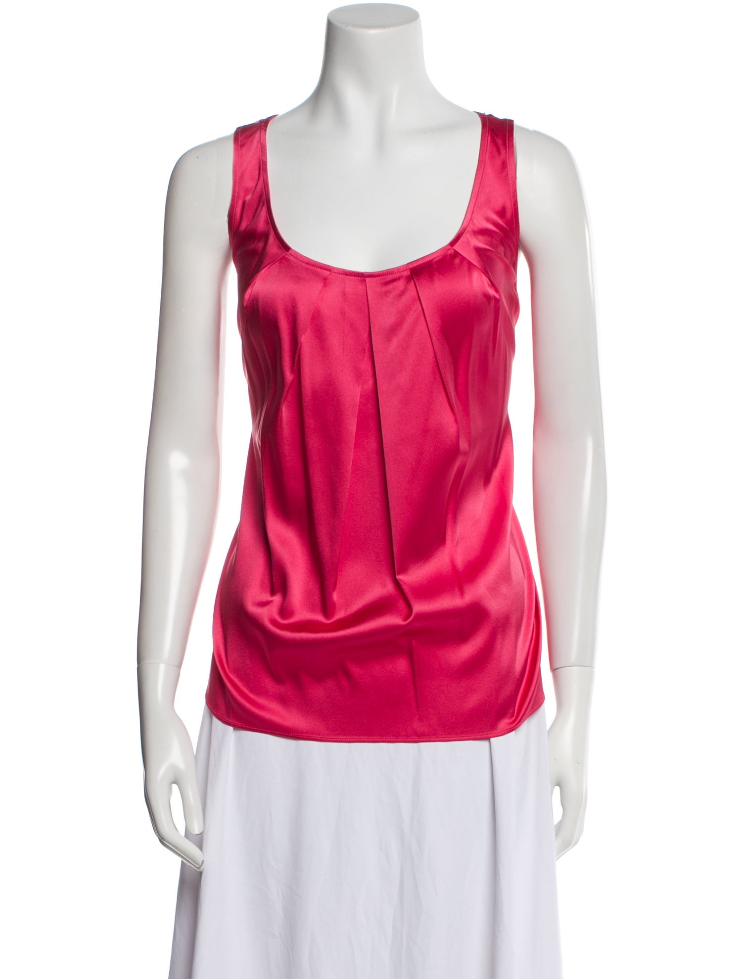 St. John Silk Scoop Neck Top