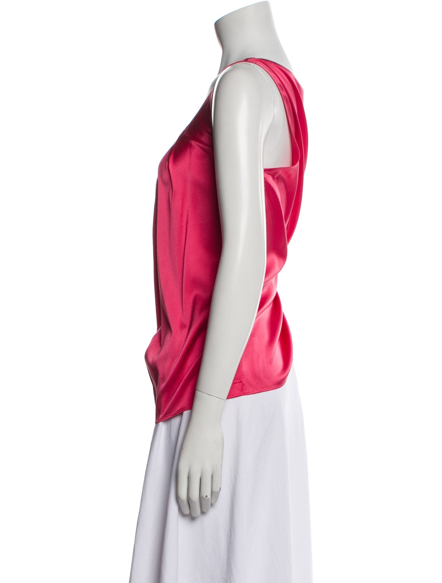 St. John Silk Scoop Neck Top