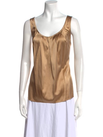 St. John Silk Scoop Neck Top