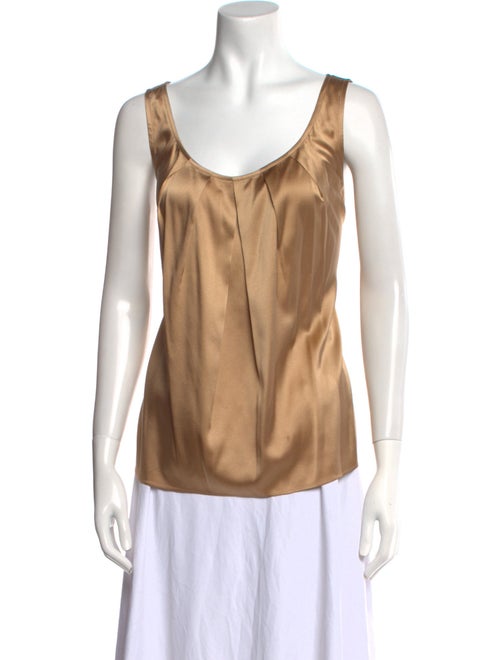 St. John Silk Scoop Neck Top