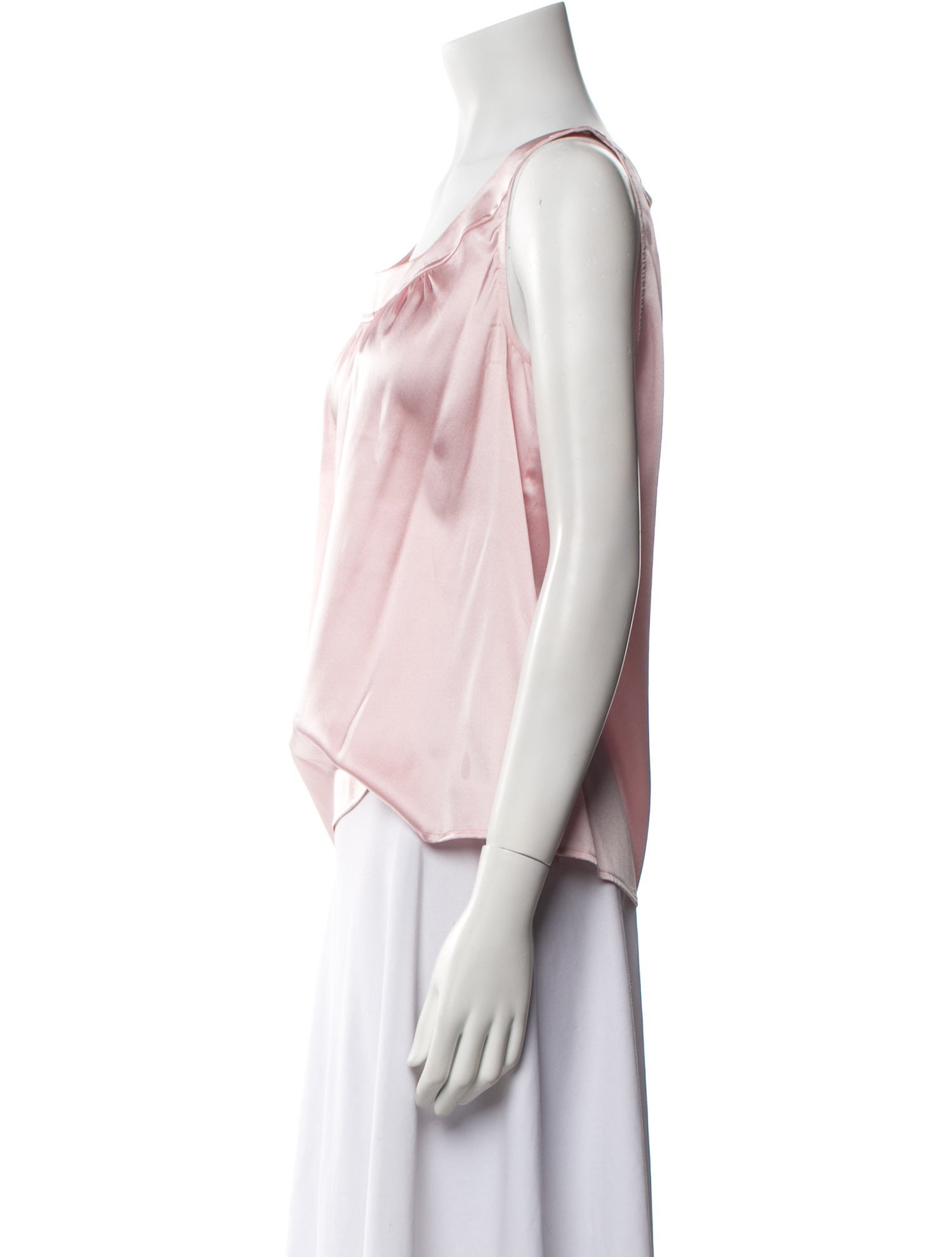 St. John Silk Scoop Neck Blouse