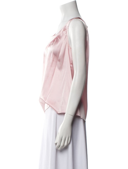 St. John Silk Scoop Neck Blouse