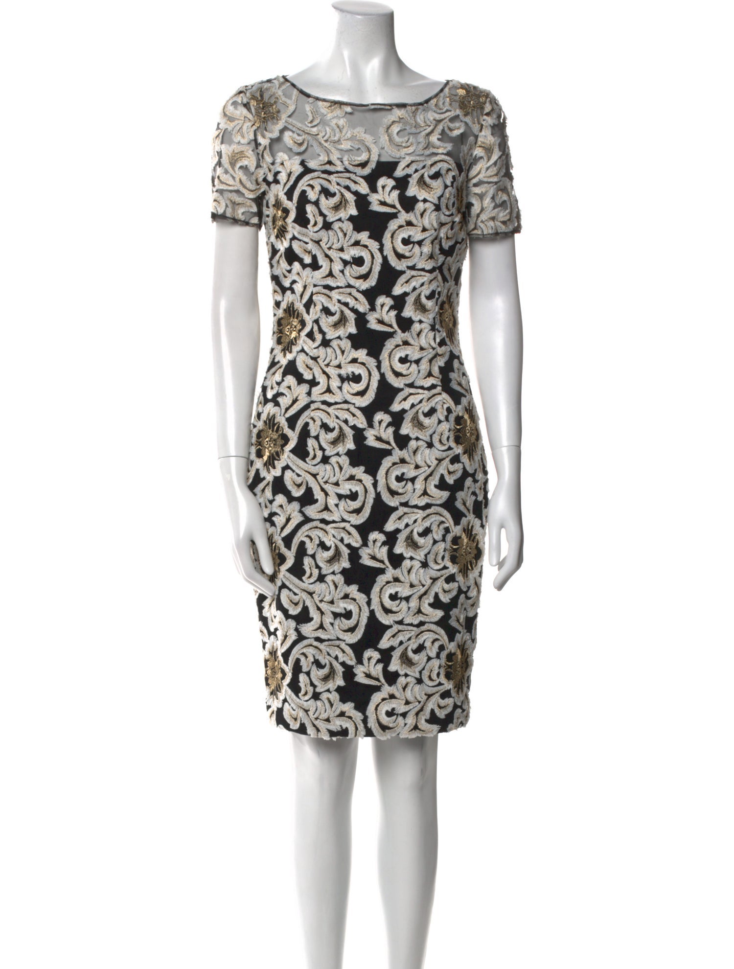 St. John Printed Knee-Length Dress