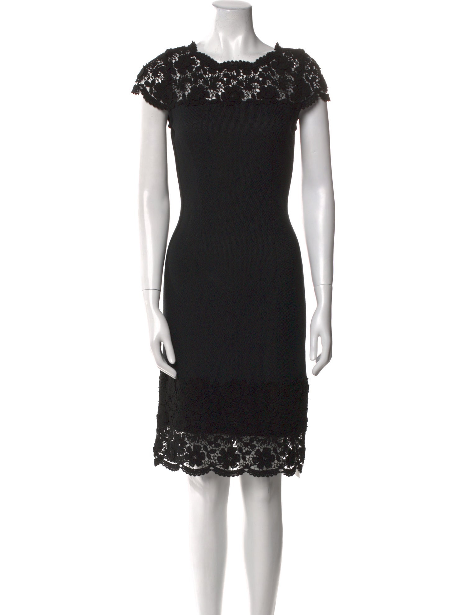 St. John Bateau Neckline Knee-Length Dress