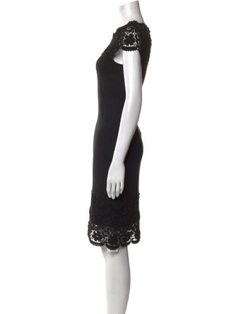 St. John Bateau Neckline Knee-Length Dress