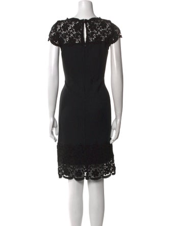 St. John Bateau Neckline Knee-Length Dress