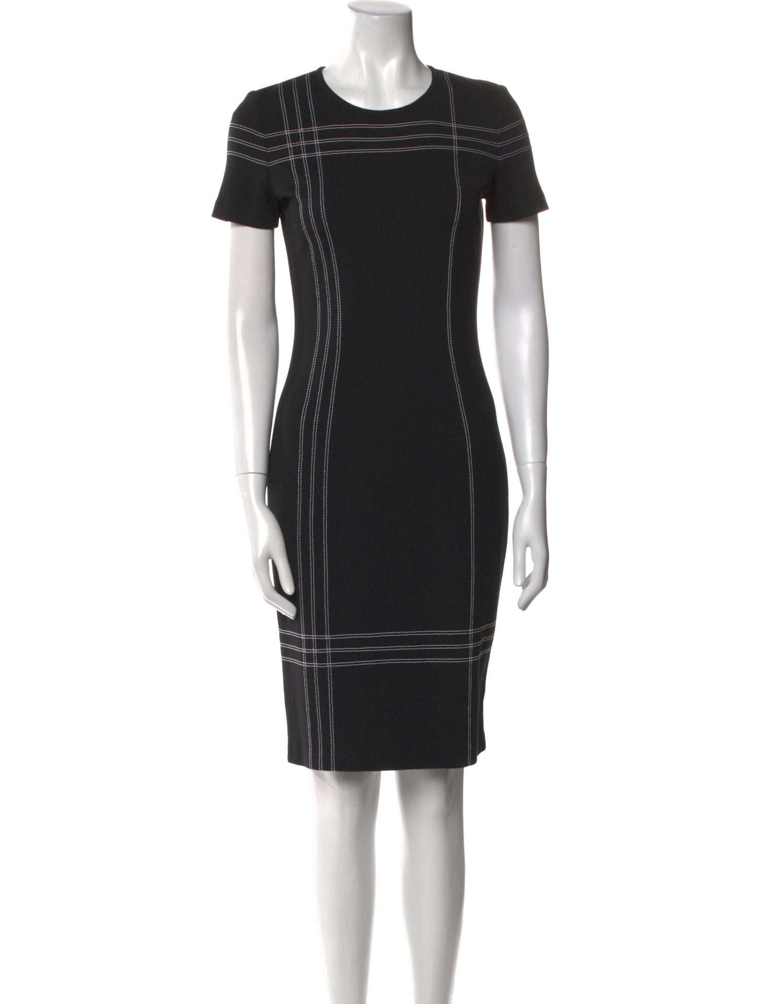 St. John Crew Neck Knee-Length Dress