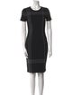 St. John Crew Neck Knee-Length Dress