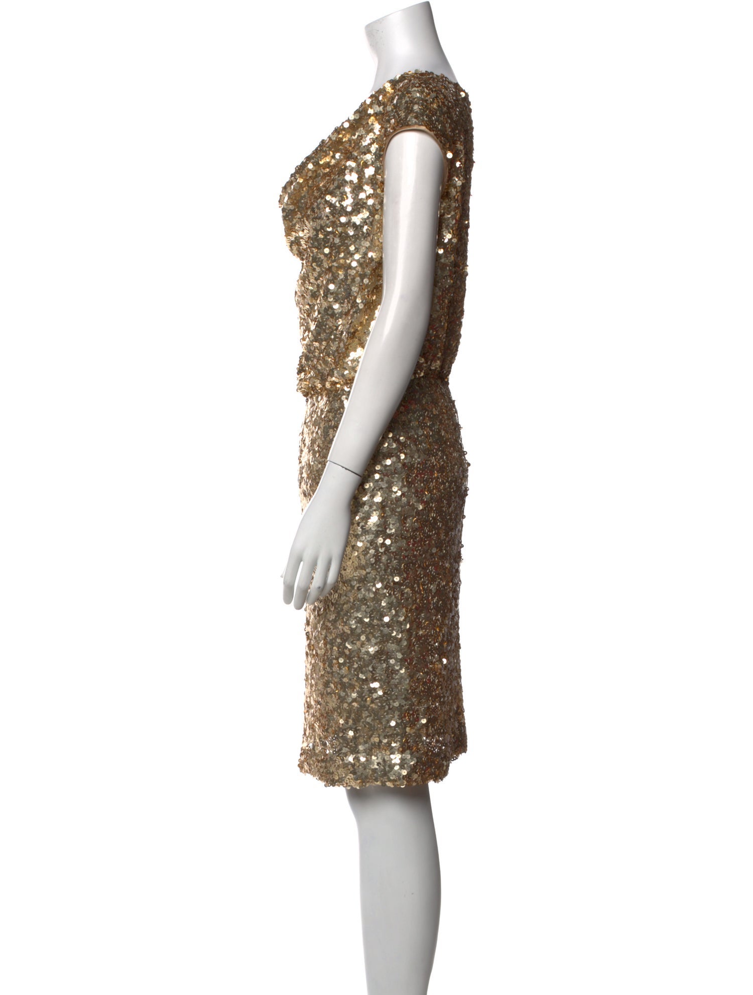 St. John Cowl Neck Mini Dress