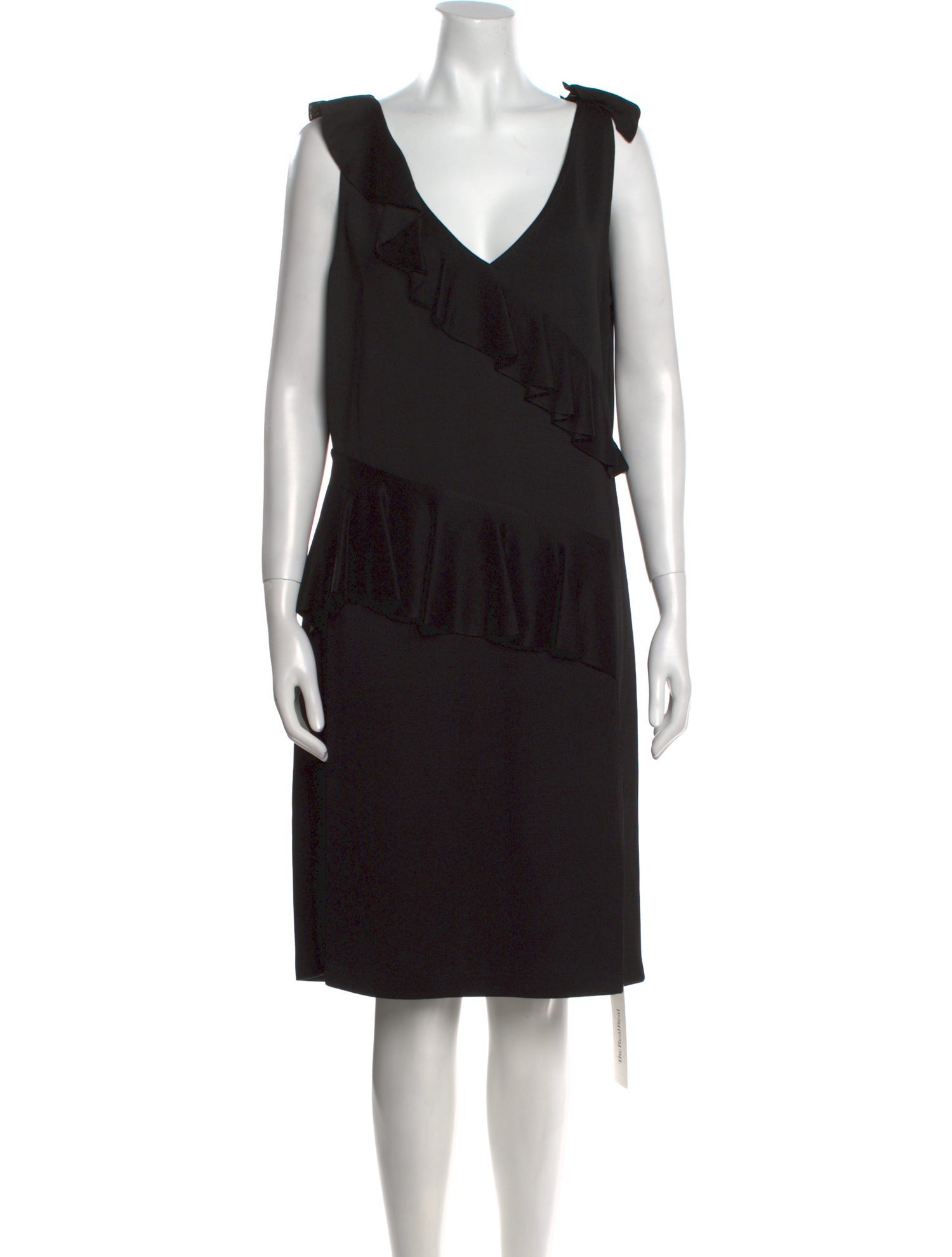 St. John V-Neck Knee-Length Dress