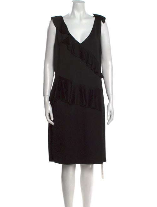 St. John V-Neck Knee-Length Dress